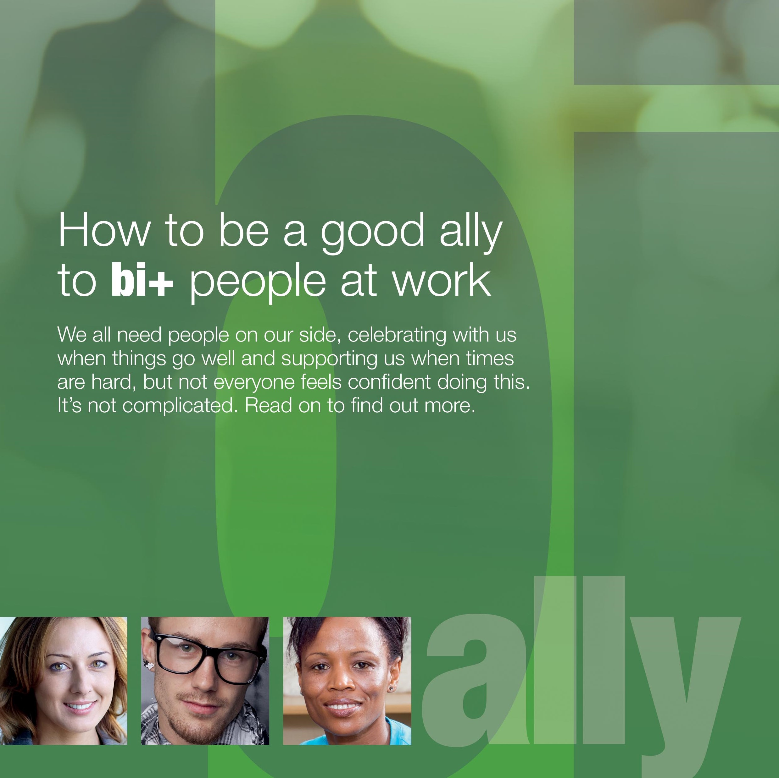 How to be a good ally to bi+ people at work